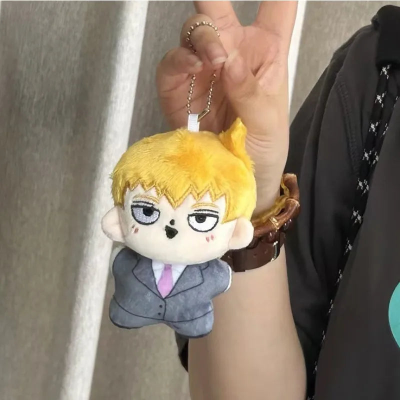 12cm Plush Doll Mob Psycho 100 Keychain Jujutsu Kaisen Stuffed Toys Cute Anime Peripheral Backpack Decoration Collection Gift