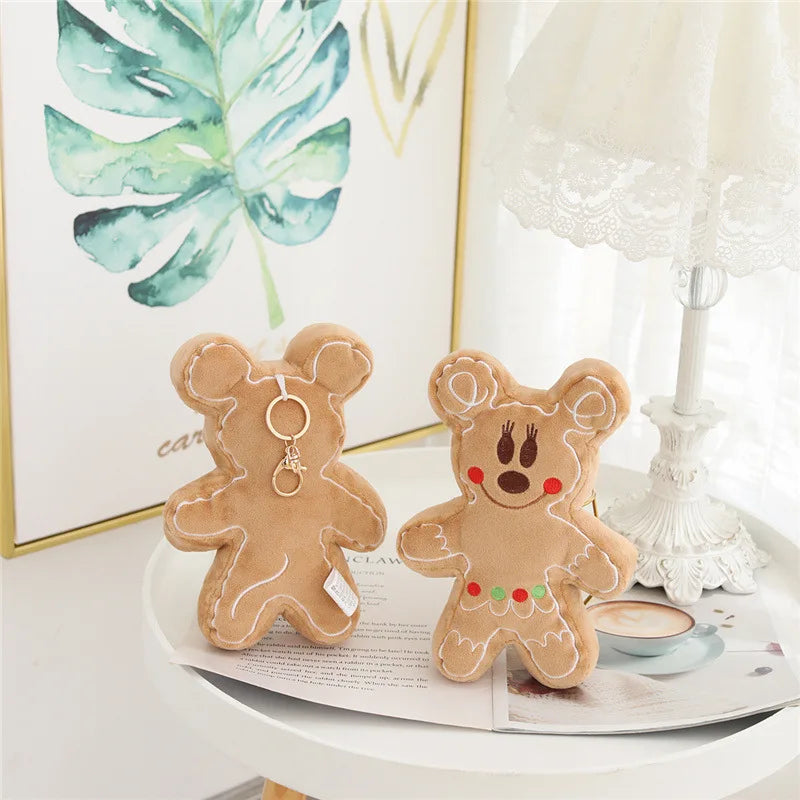 20/30/50cm Soft Gingerbread Man Minnie Mickey Soft Cute Cookie Man Doll Pillow Cushion Neck Pillow Gift for Girls