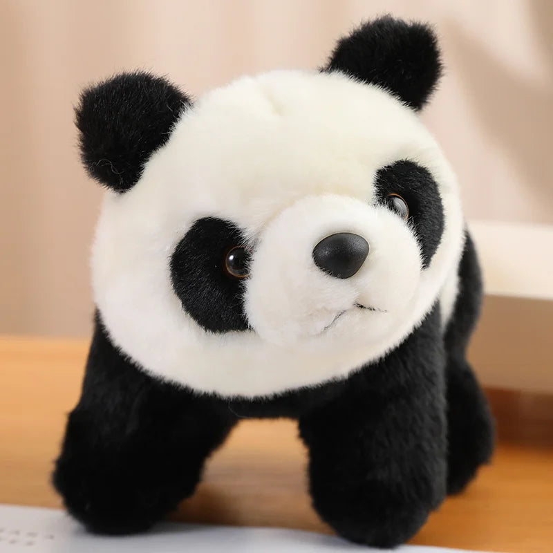 25/28/30cm Lovely Lying&Sitting Panda With Baby Bear Doll National Treasure Zoo Plush Toy Classic Elegant Gift For Friends