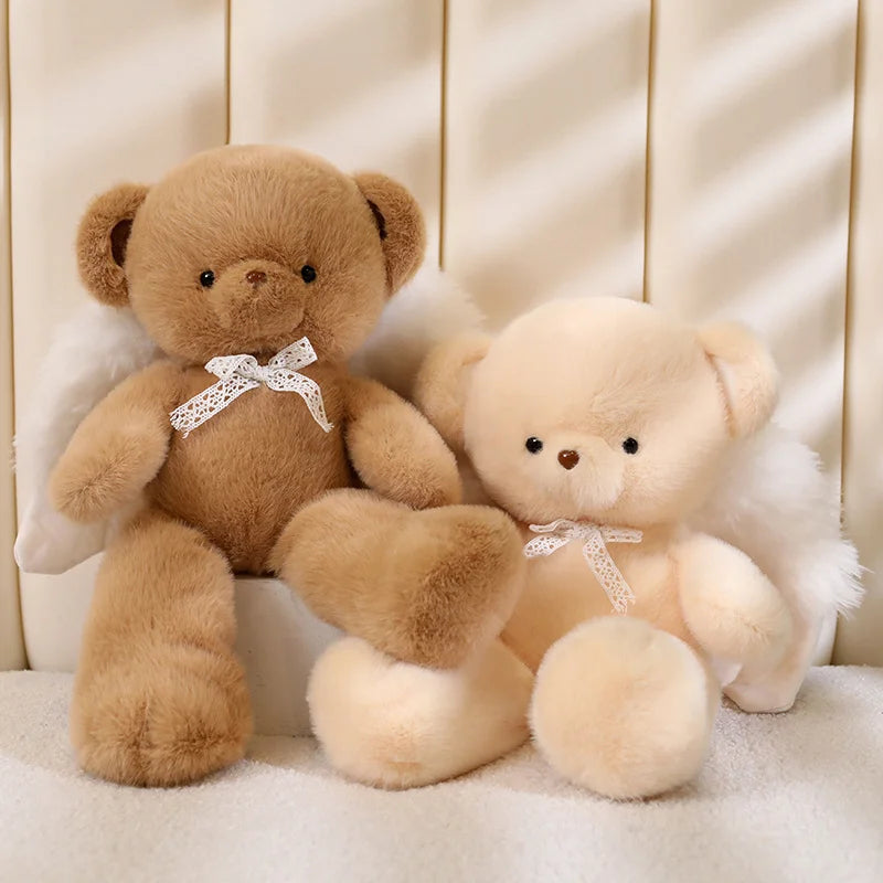 45CM Higt White Brown Bear Stuffed Animals Bear Plush Toys Bear Doll Valentine'S Day Birthday Gift