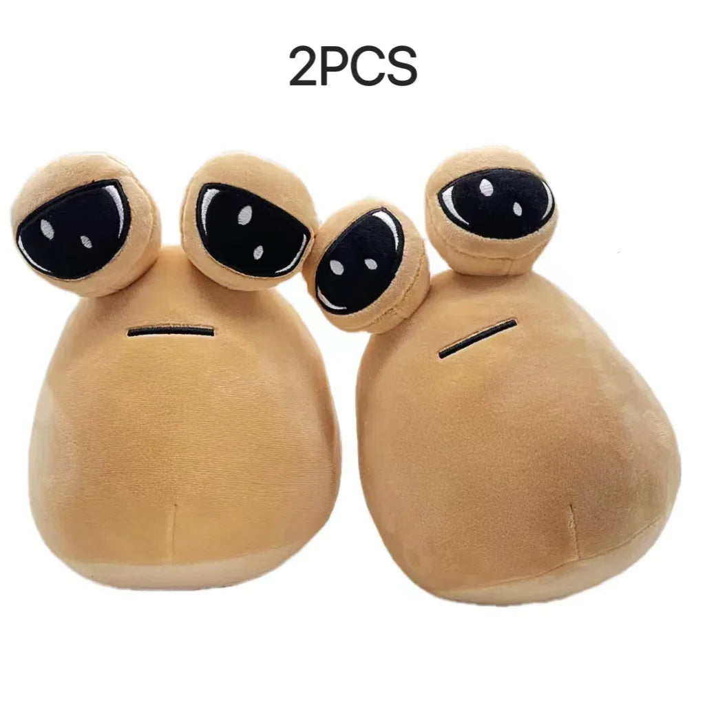 22CM Alien Pou Plush Toy, Furtiburb Emotional Alien Plush Toy, Alien Pou Plush, Big Eyed Sadness Do You Understand?