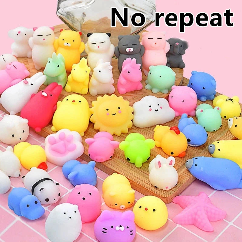 1-8PCS Mochi Squishies Kawaii Anima Squishy Toys