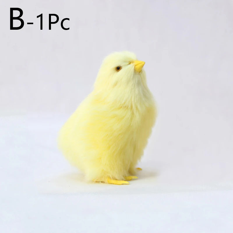 Realistic Chick Doll Cute Easter Chick Figurine Simulation Chick Soft Plush Toy Children Cognition Chicken Model Sound Chicken