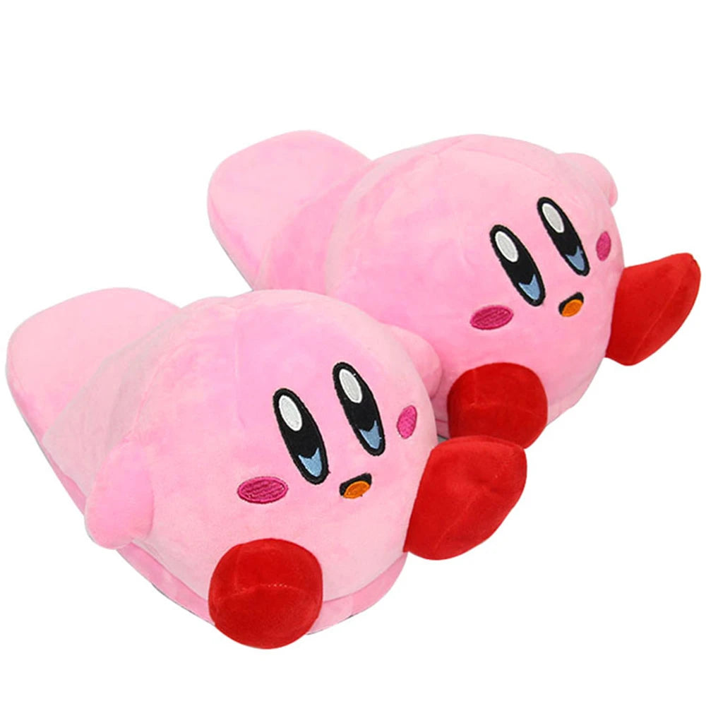 4 Styles Super Mario Luigi Yoshi Poison Piranha Plant Plush Slipper Kirby Plushie Doll Slippers for Boys Girls Birthday Gift