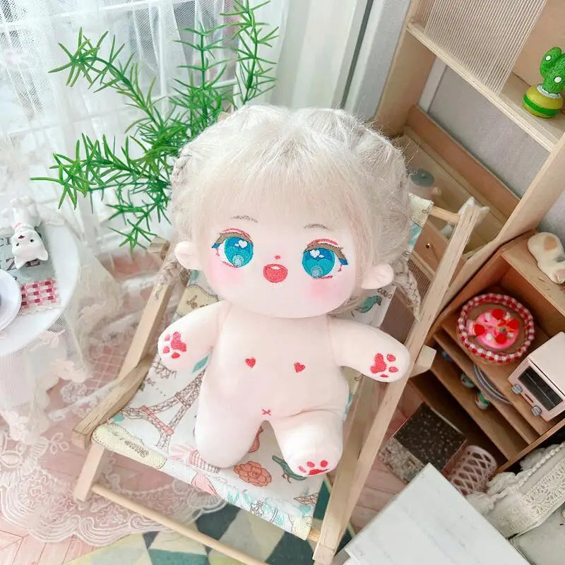 20cm IDol Doll Plush Cotton Star Dolls Kawaii Stuffed Baby Plushies No Attributes Dolls Toys Fans Collection Children Gifts