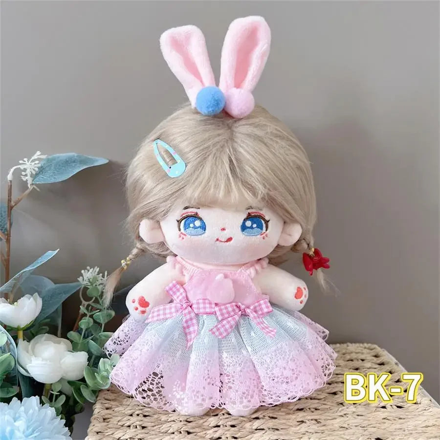 For Baby Three V3/20CM Cotton Doll Plush Doll Replacement Outfit Lolita Maid Dress Playing House Accessories for labubu dress