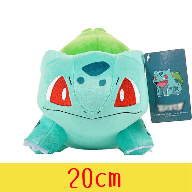 Pokemon Plush with Tag Charmander Squirtle Bulbasaur Eevee Pikachu Plush Doll Cartoon Anime Kids Birthday Gift