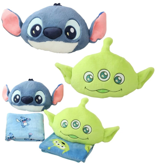 Comfortable Stitch Alien Plushies Cuddly Stuffed Anime Plush Toy Throw Pillow Blanket Back Cushion Sofa Bed Home Decor Gifts