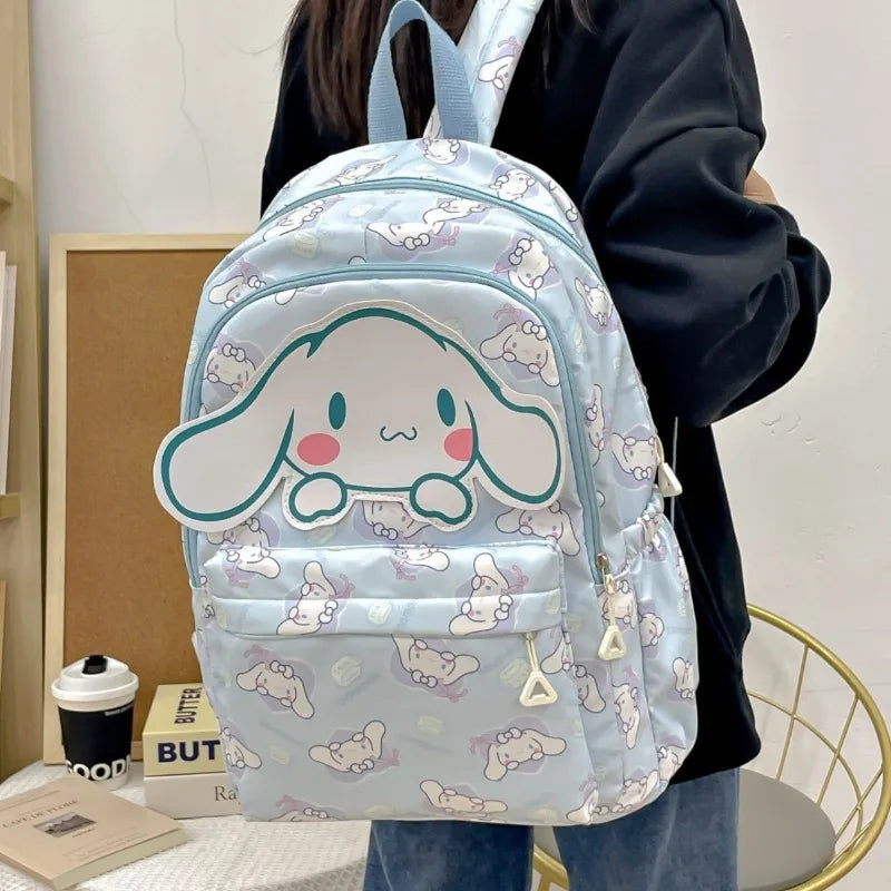 Anime Sanrio Plush Toy Cinnamoroll Backpack Children Girl Boy Black Blue Schoolbag Kawaii Student School Bag Computer Large Gift