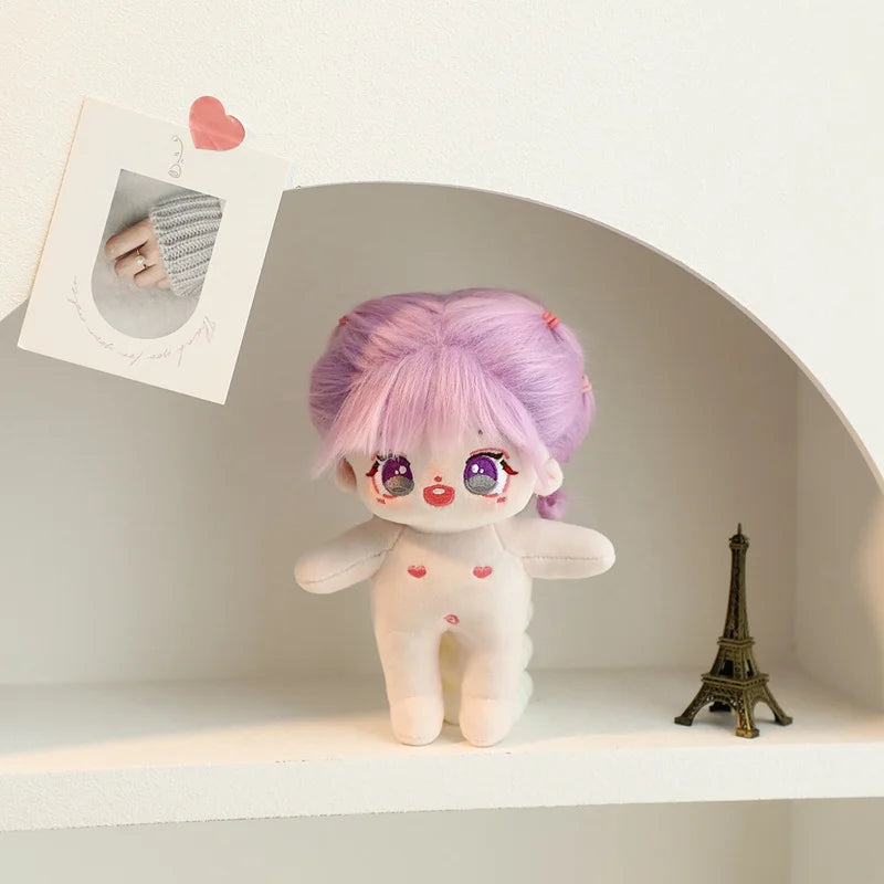 Kawaii Cotton Doll Stock 20cm Interchangeable Clothes Plush Doll Figure Doll Gifts to Girls Naked Doll without Skeleton