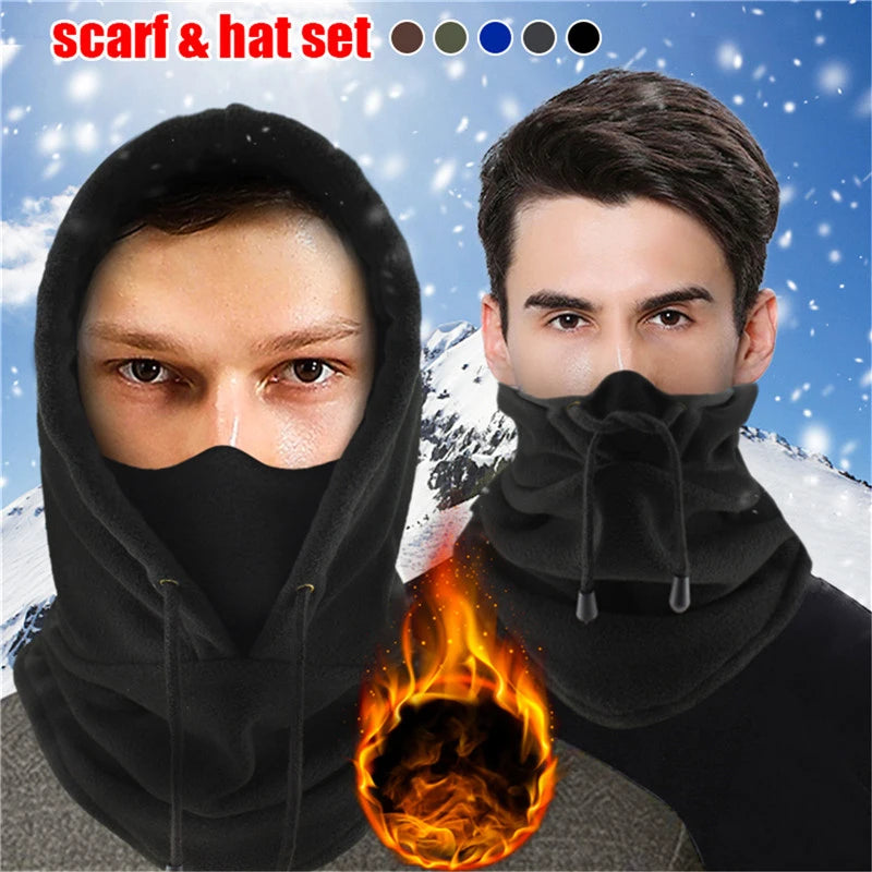 New Quality Cycling Cap Ski Balaclava Winter Windproof Cap Outdoor Hood Cap Cold Padded Hood Beanies Plush Warm Hat