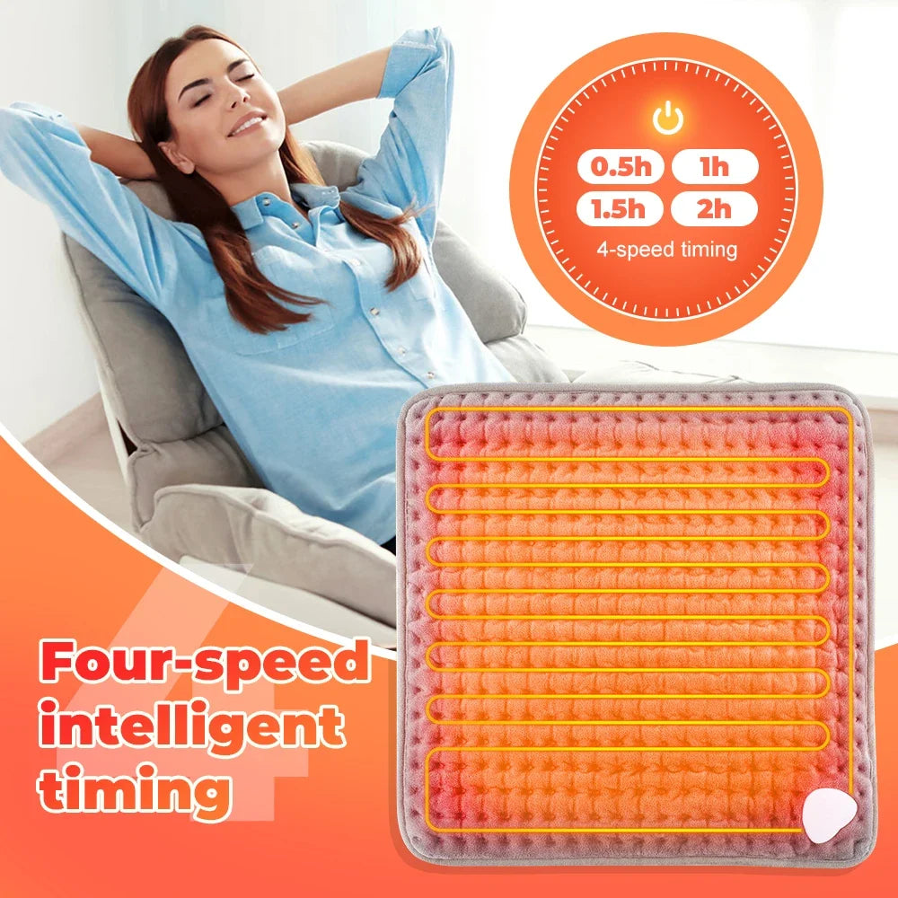 Electric Foot Heating Pad Washable Feet Warmer Heater Household Soft Plush Thermal Blanket Foot Warming Mat Home Office Bedroom