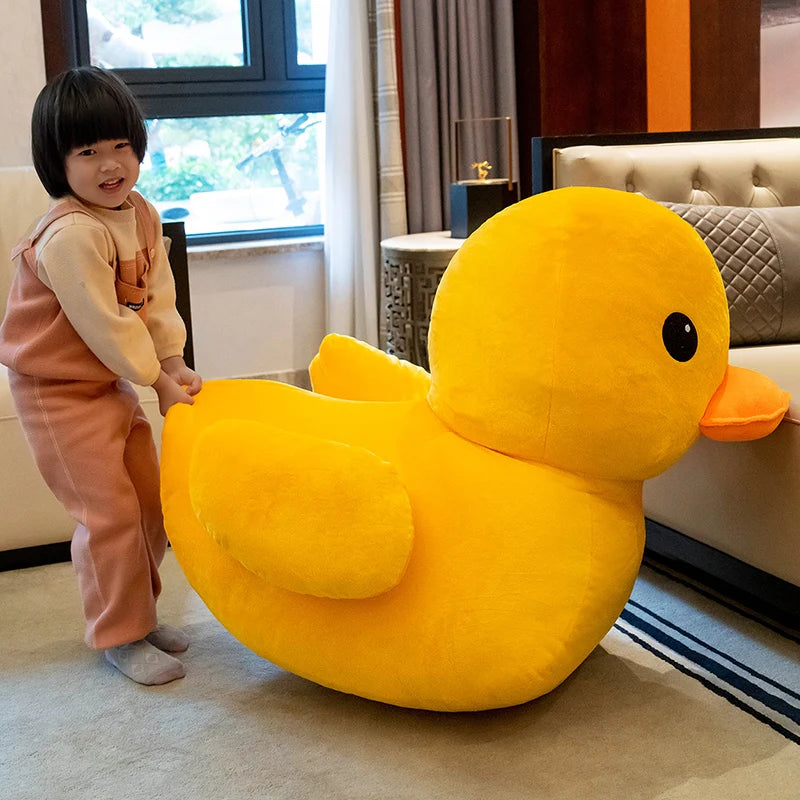 20-70cm Big Size Yellow Fluffy Duck Plush Toys Sleep Pillow Stuffed Animals Ducks Plushie Toy Home Decor Pillow Xmas Kids Gift