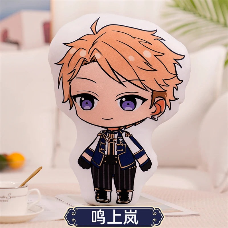 45cm Ensemble Stars Cartoons Anime Plush Toy Eichi Sakuma Rei Throw Pillow Cosplay Sofa Cushion Double-sided Printing Girl Fans