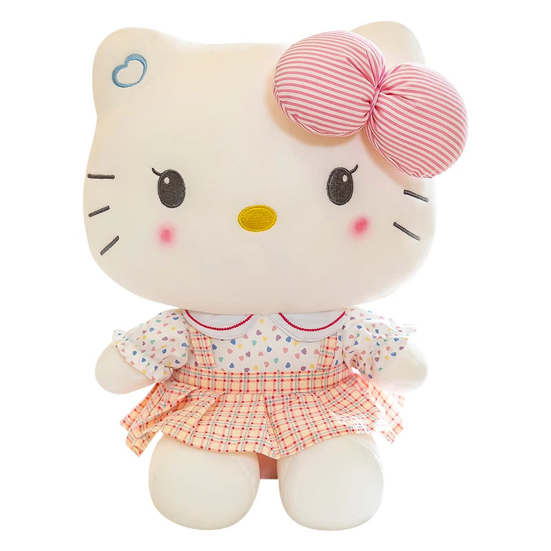 20-70cm Big Size Sanrio Hello Kitty Plush Toys Anime Peripherals Movie KT Cat Kawaii Room Decor Stuffed Dolls Xmas Gift For Kid