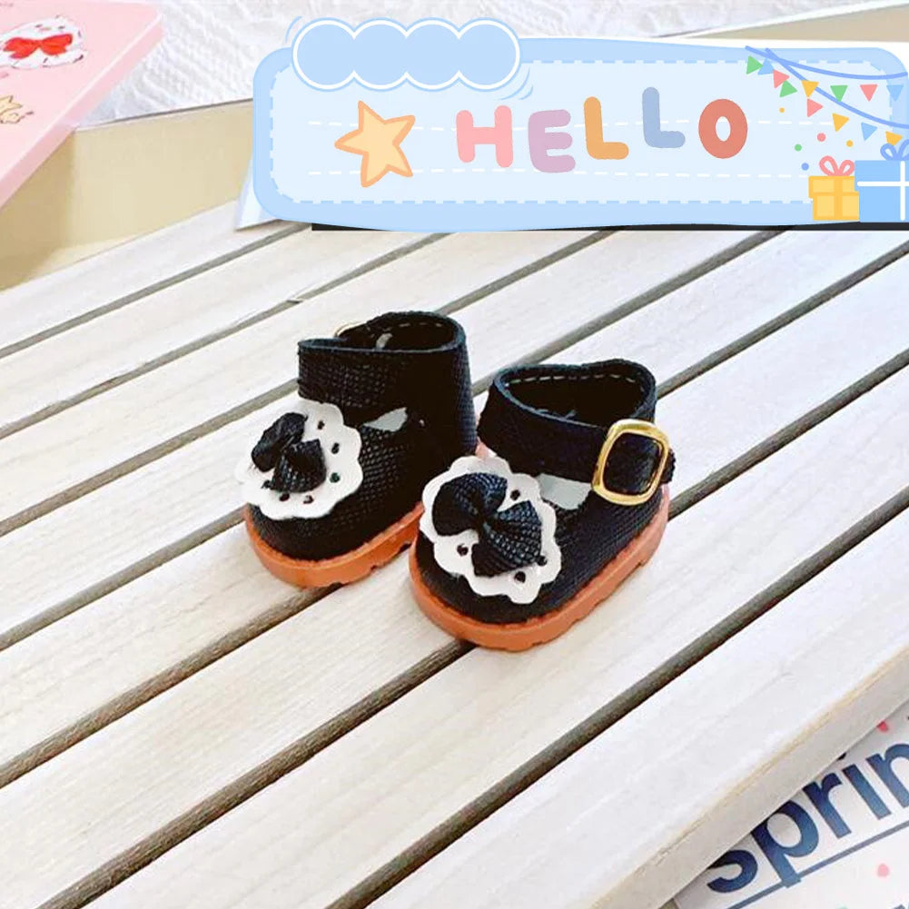 Mini Plush Doll'S Clothes Outfit Accessories For Korea Kpop Exo Labubu Idol Small leather shoes canvas shoes Clothing Gift