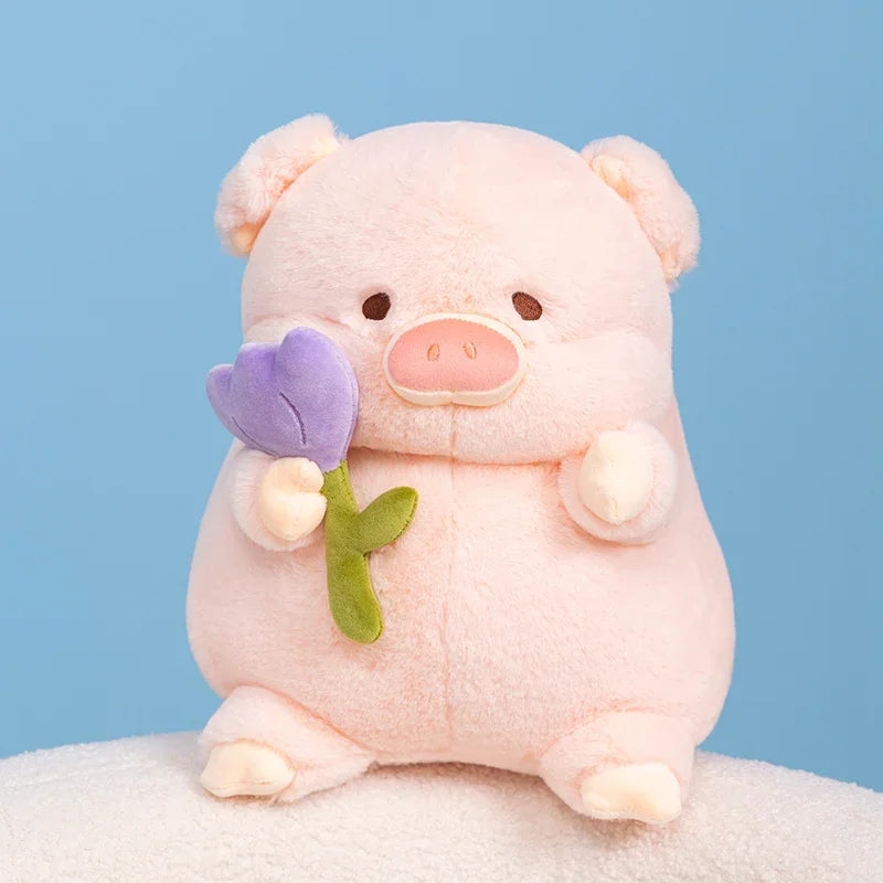 20/30cm Purple Tulip Cute Pink Pig Animal Plush Toy Piglet Tulip Cute Animal Gift Soft kawaii Plush Birthday Christmas Gift