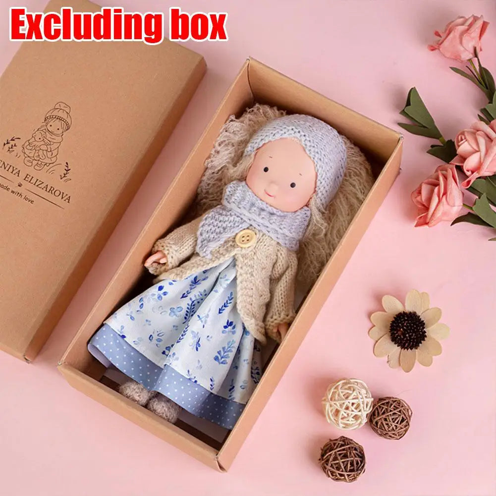 Waldorf Plush Doll Cotton Body Handmade Soft Stuffed Figure With Cloth Full Set Baby Comfort Kawaii Doll Toy Birthday Gift