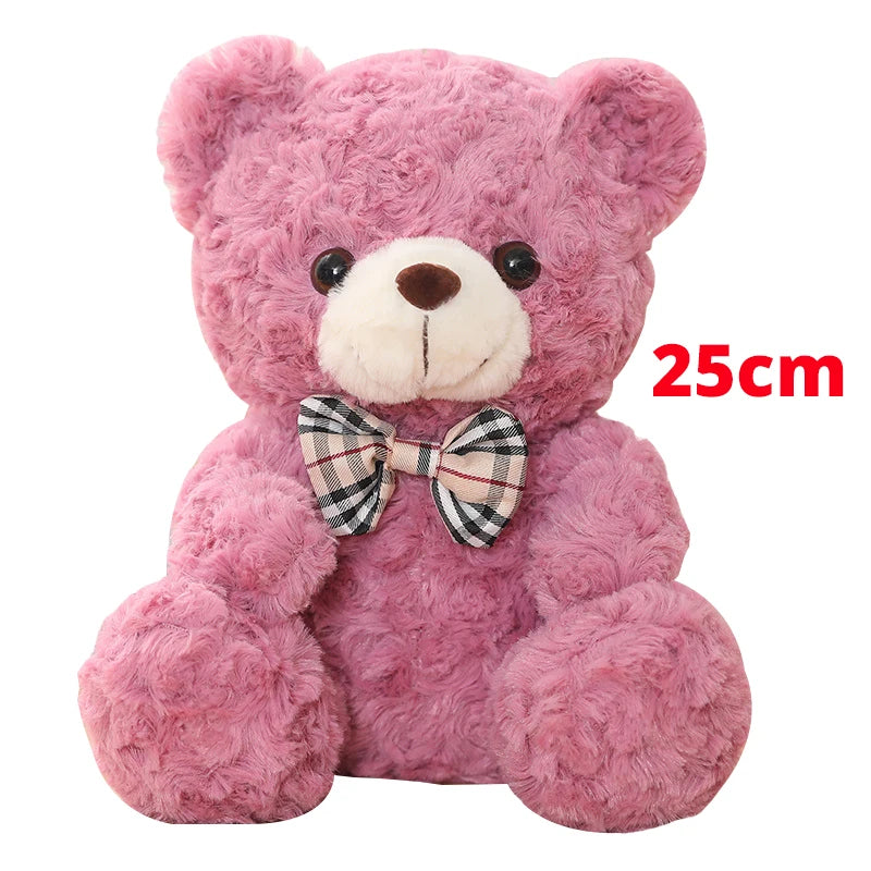 High Quality Cute Plush Bear Plush Pillow Lovely Bow-Knot Bears Plush Toys Stuffed Soft Animal Dolls Xmas Valentine's Gift