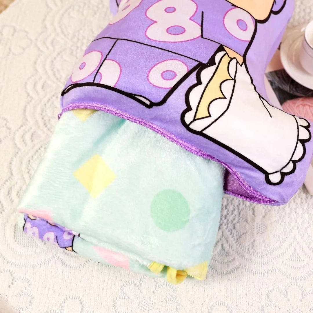 Cartoon Anime Comfortable Cushion Blanket Cuddly Pillow Blanket Stuffed Double Sided Printing Pillow Gifts Girl Sofa Bed Decor