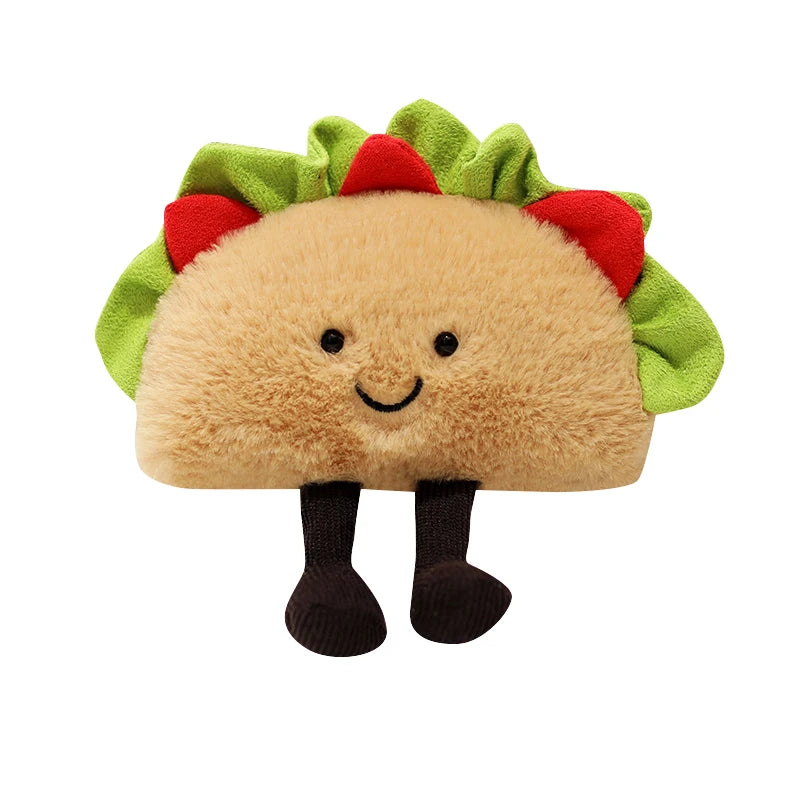 Simulation Cartoon Mexico Taco Plush Toys Stuffed Bubble Tea Pillow Soft Fruit Drink Doll Sofa Cushion Birthday Gift Present