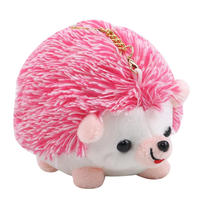 Cute Hedgehog Doll Keys Keychain Girls Cartoon Car Keyring Kawaii Women Bag Accessories Creative Cartoon Plush Doll Keychain