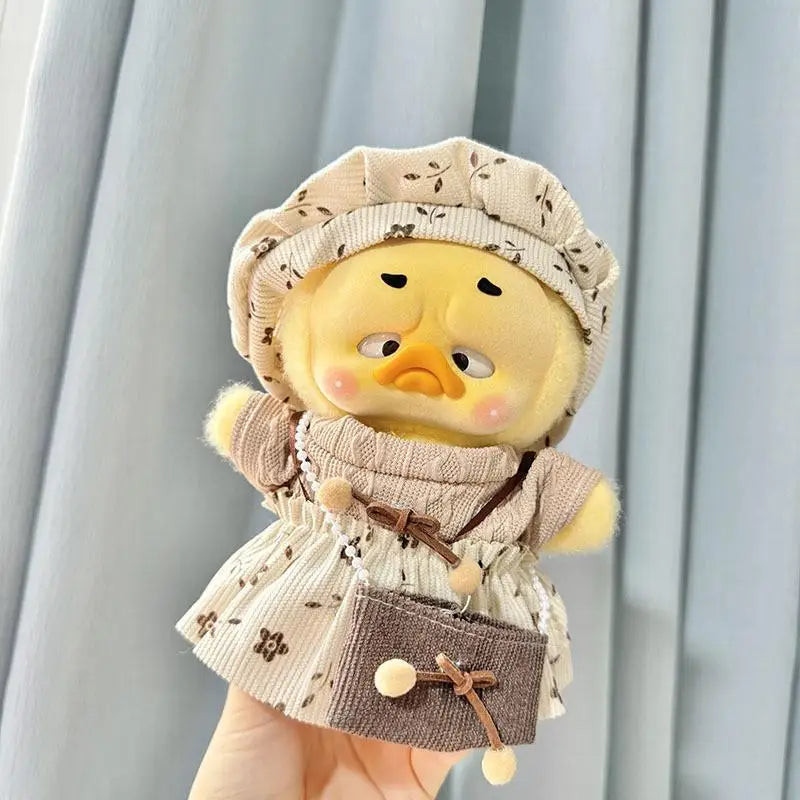 For 20cm upset duck plush series baby clothes little yellow duck doll clothes fragrance suit