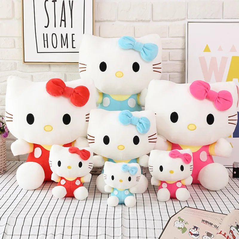 Big Size Sanrio Plush Hello Kitty Plush Room Decor Plushies Kawaii Dolls Hello Kitty Stuffed Animal Toy Ragdoll Home Xmas Gift