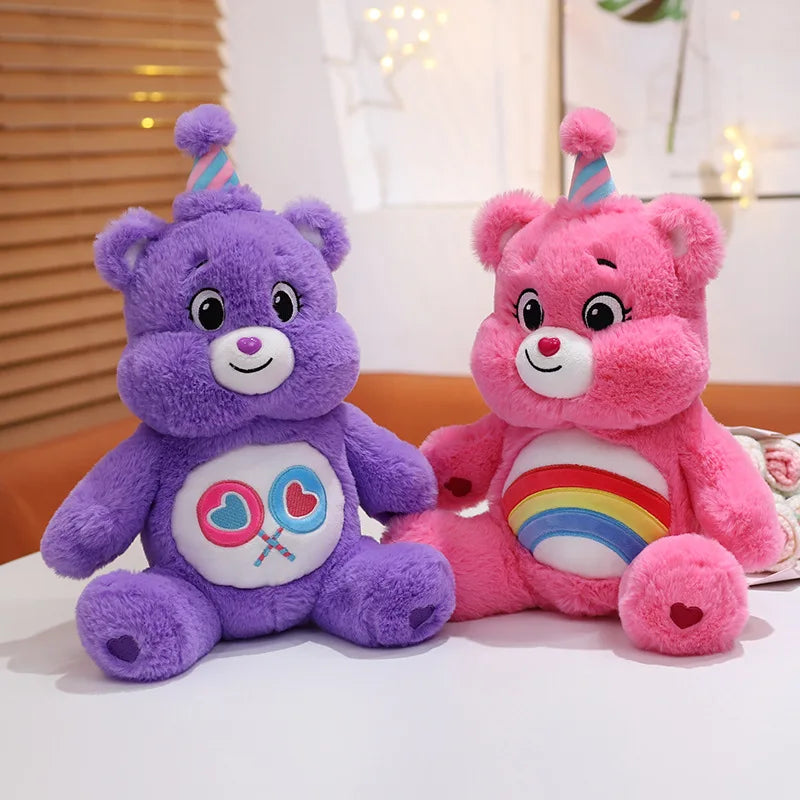 Miniso 40cm Care Bear Kawaii Plush Birthday Sharing Sunshine Love Grumpy Lucky Bear Toy Animation Doll Pillow Gift for Kids Girl