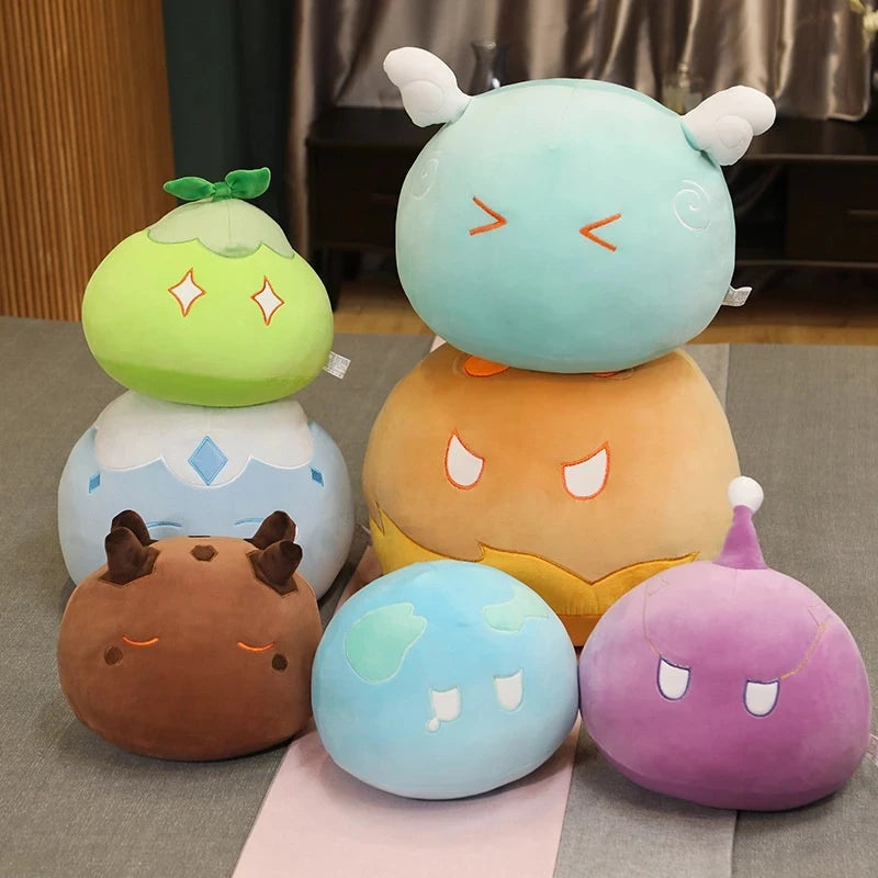 10CM Cosplay Slime Anime Cartoon Game Genshin Impact Velvet Plush Pillow Project Elements Kids Toys Girls Gifts Spinning Ball