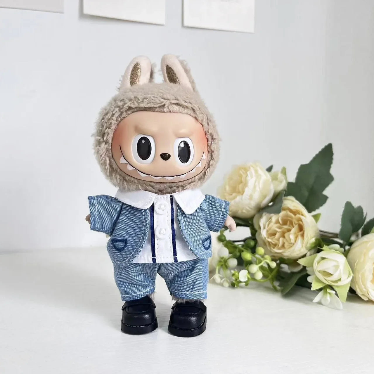 17cm Mini Plush Doll'S Clothes Outfit Accessories For Korea Kpop Exo Labubu Idol Dolls Wedding dress suit Clothing Gift