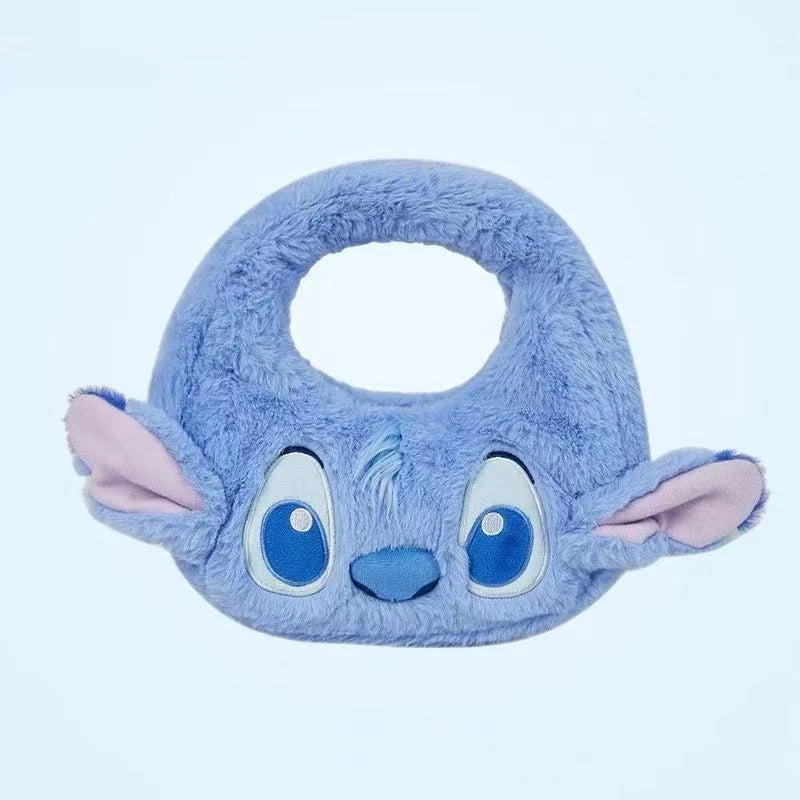 Anime Disney Lilo&Stitch Plush Doll Bag Kawaii Cartoon Women Fashion Handbag Outdoor Shoulder Bagbirthday Gift For Kids Girls