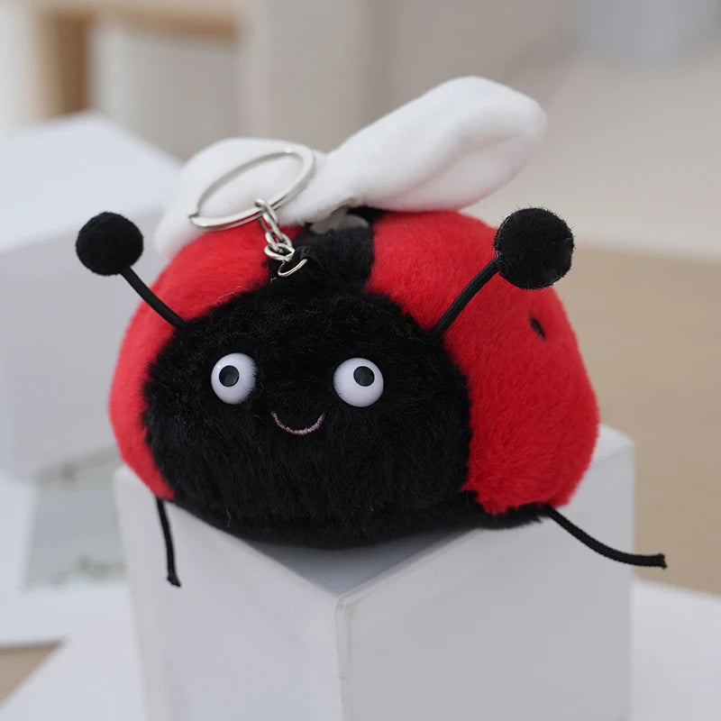 Cartoon Long Tailed Cat Plush Doll Keychain Creative Plush Doll School Bag Pendant Fashion Backpack Decoration Accessories Gifts