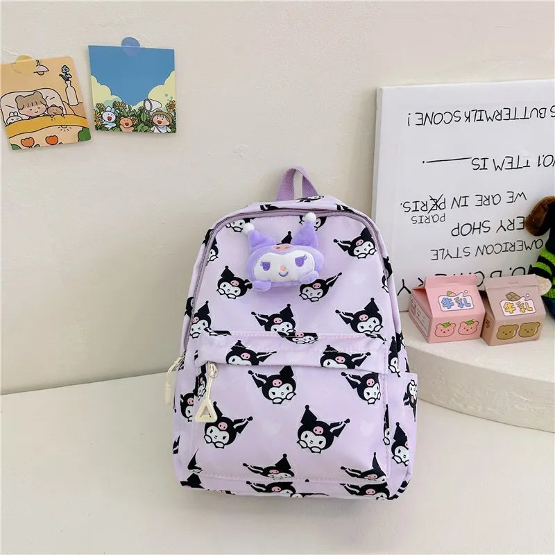 Kawaii Sanrio Bag Kuromi Cinnamoroll Melody Backpack Cartoon Anime Hello Kitty Schoolbag Student Kindergarten Storage Bag Gift