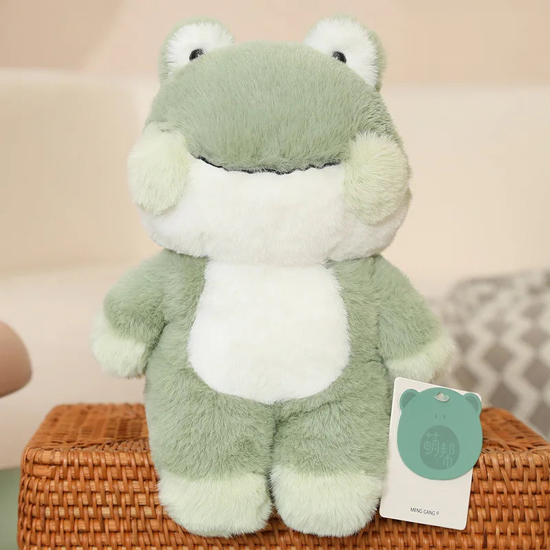 28-50cm Kawaii Shy Animals Toys Series Plush Cat Frog Rabbit Dog Bear Dolls Standing Animals Bunny Peluche Cushion Room Decor