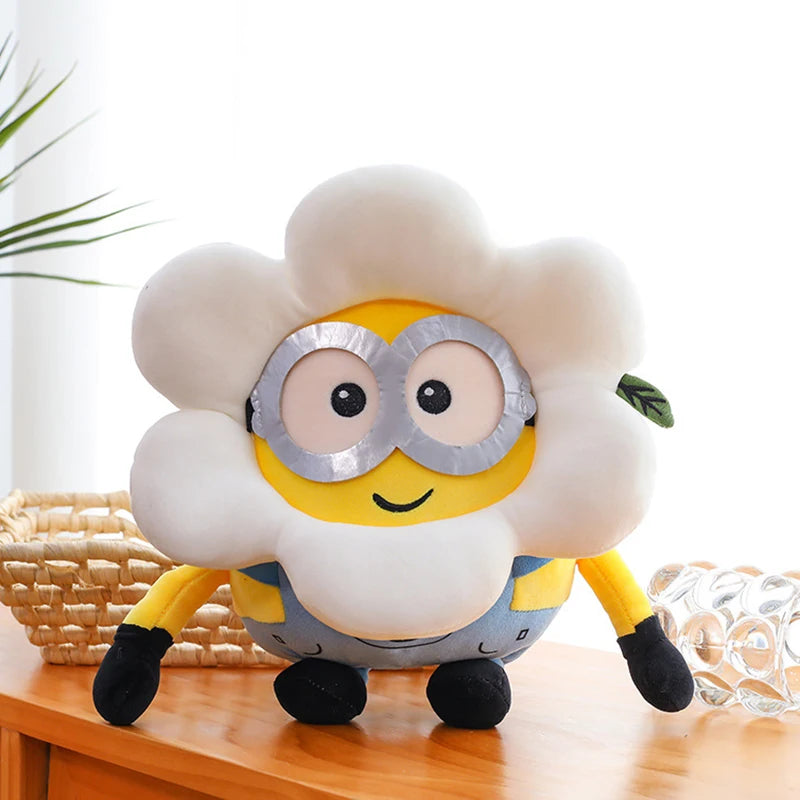 30CM Minion Pillow Movie Peripheral Yellow Plush Bob Plush Stuffed Toy Jeans Soft Doll Pillow Decoration Children's Birthday Gif