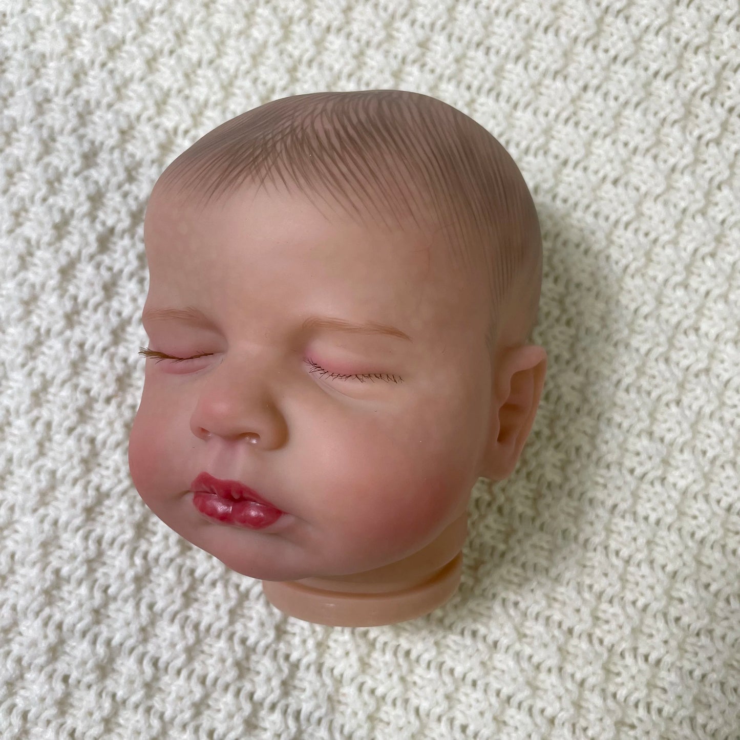 MRB 20 Inch Reborn LouLou 3D Skin Painted Kit With Rooted Eyelashes and Cloth Body Unassembled Reborn Baby Doll Parts DIY Molds