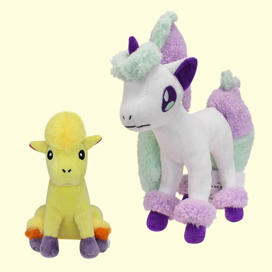 Pokemon Rainbow Little Fire Horse Evolution Edition Galer Little Fire Horse Purple Unicorn Yellow Flame Horse Plush Doll Childre