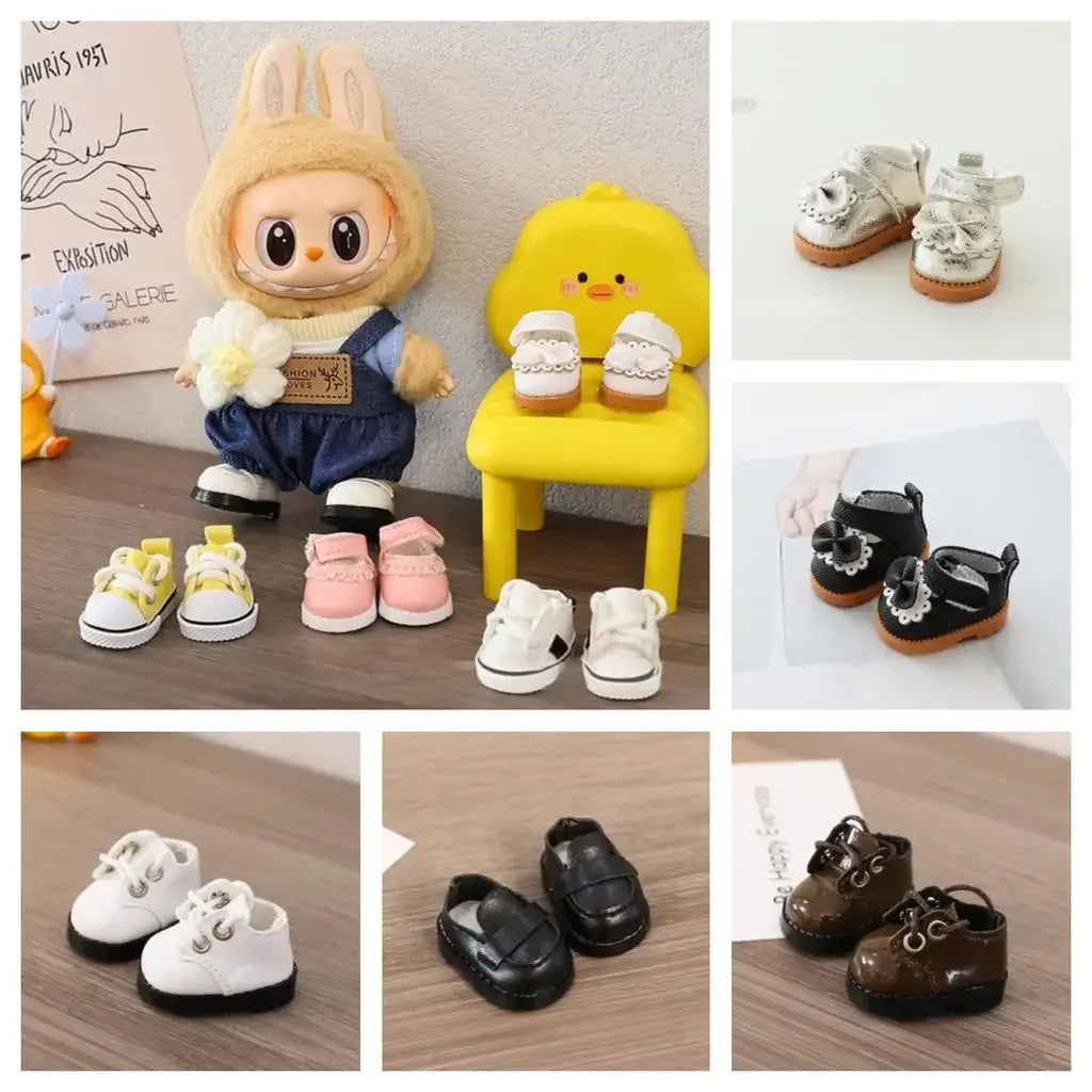 (Only shoes)for 17cm Labubu shoes outfit Dolls Shoes Boots Toys Casual Sports Shoes Dolls Accessories