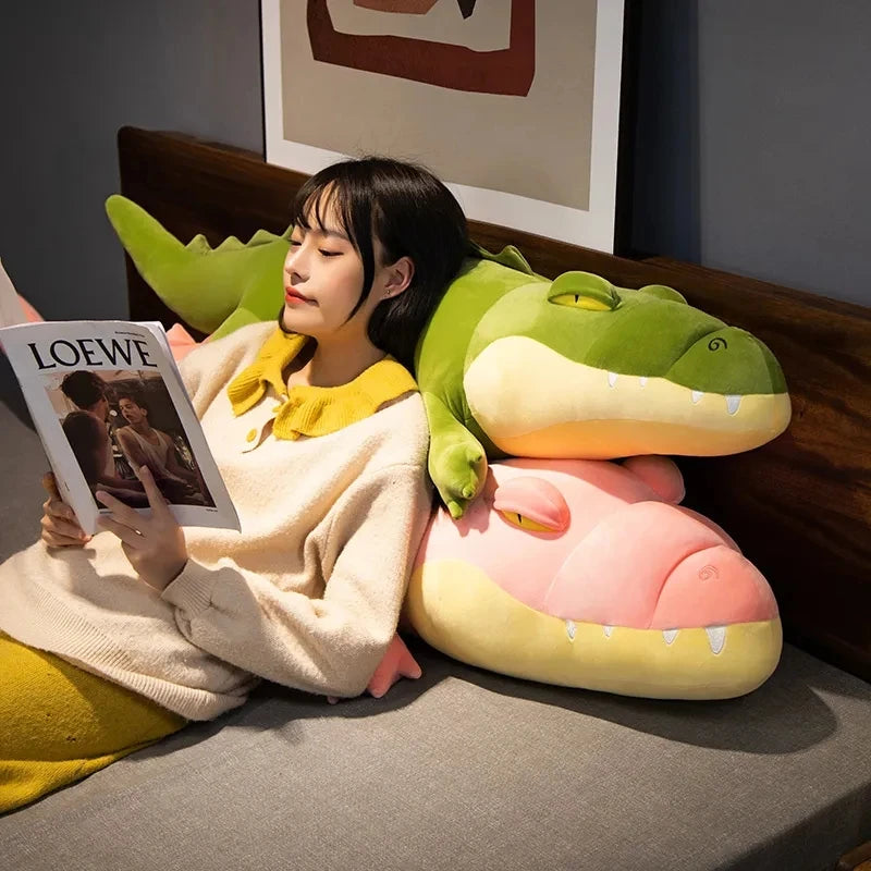 Cuddly Soft Crocodile Plush Stuffed Animal Toy Doll Pillow Home Sofa Floor Decor Cushion Cute Child Enlightenment Companion Gift