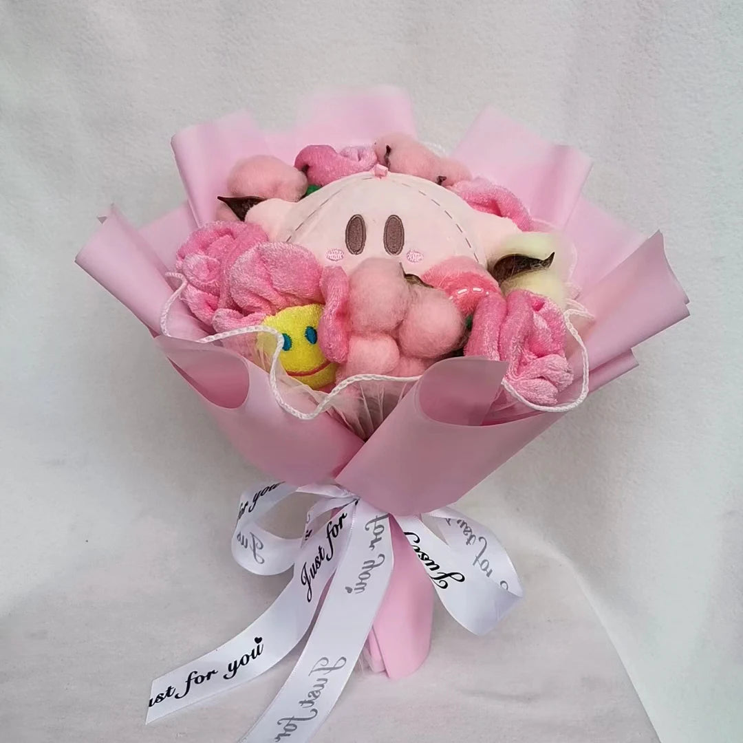 Anime Star Kirby Plush Bouquet Kawaii Cute Cartoon Plush Doll Toy Creative Valentine's Day Christmas Halloween Graduation Gifts