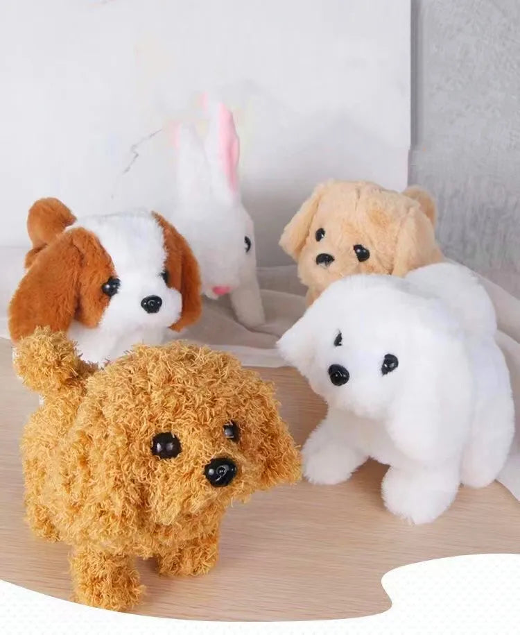 Baby Toy Dogs That Walks and Barks Tail Wagging Plush Interactive Electronic Pets Puppy  Montessori Toys for Girls Toddlers Kids