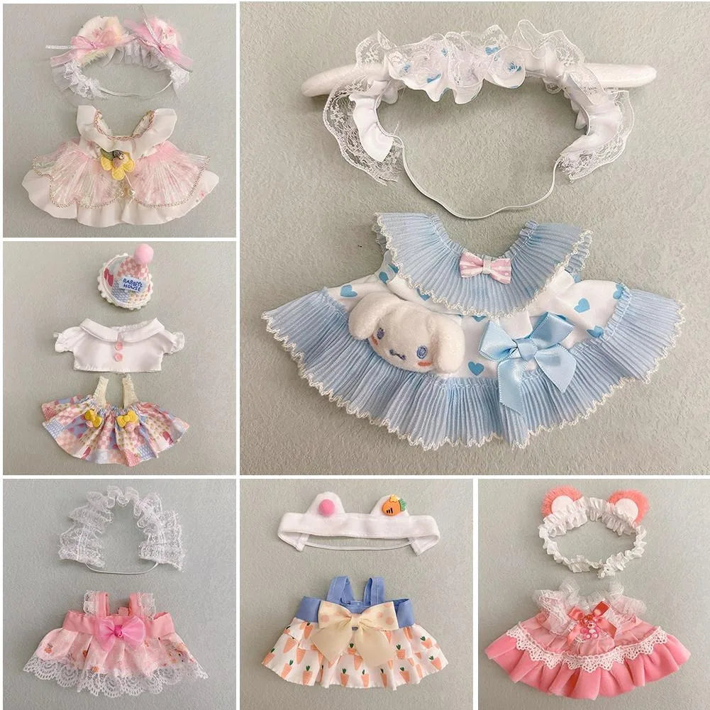 20cm doll change clothes small skirt for Upset duck cotton doll cute and sweet Lolita dress