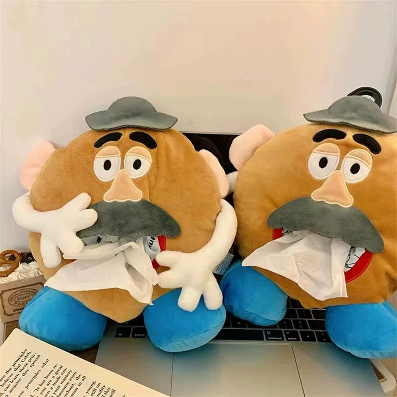 Cute Mr Potato Head Tissue Bag Cover Lovely Stuffed Anime Plush Car Tissue Cover Living Room Bedroom Tissue Cover Home Decor