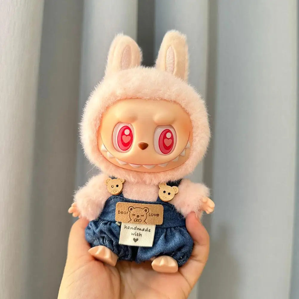 Mini Plush Doll'S Clothes Outfit Accessories For Korea Kpop Exo Labubu V1 V2 Idol Bear overalls Clothing Gift