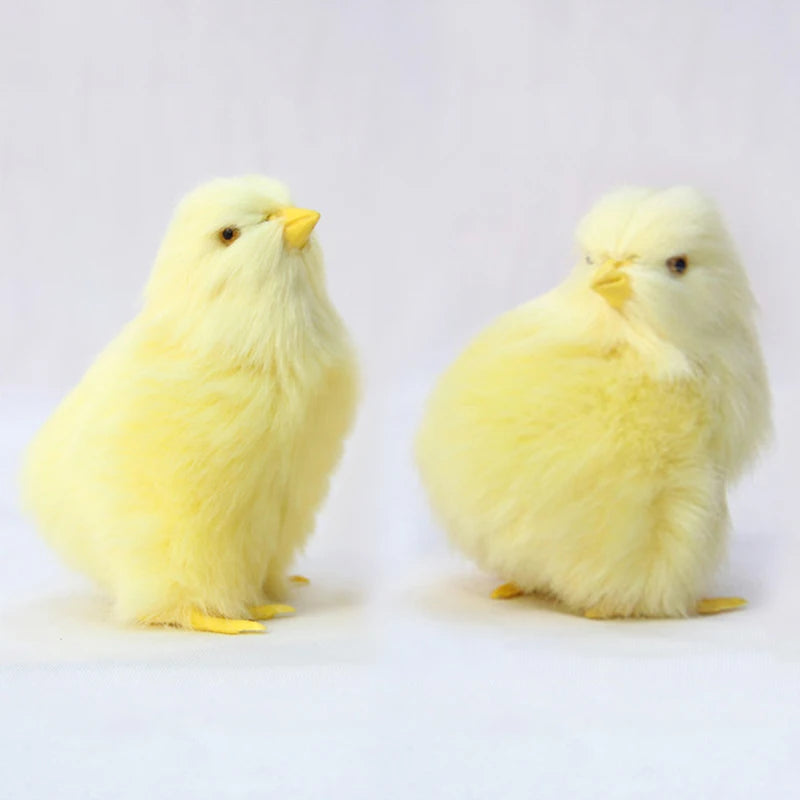 Realistic Chick Doll Cute Easter Chick Figurine Simulation Chick Soft Plush Toy Children Cognition Chicken Model Sound Chicken