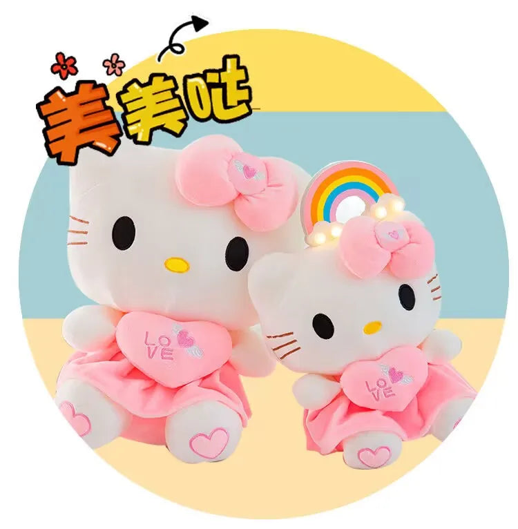 20-70cm Big Size Sanrio Plush Hello Kitty Plush Room Decor Plushies Sanrio Dolls Hello Kitty Stuffed Animal Toy Ragdoll Kid Gift