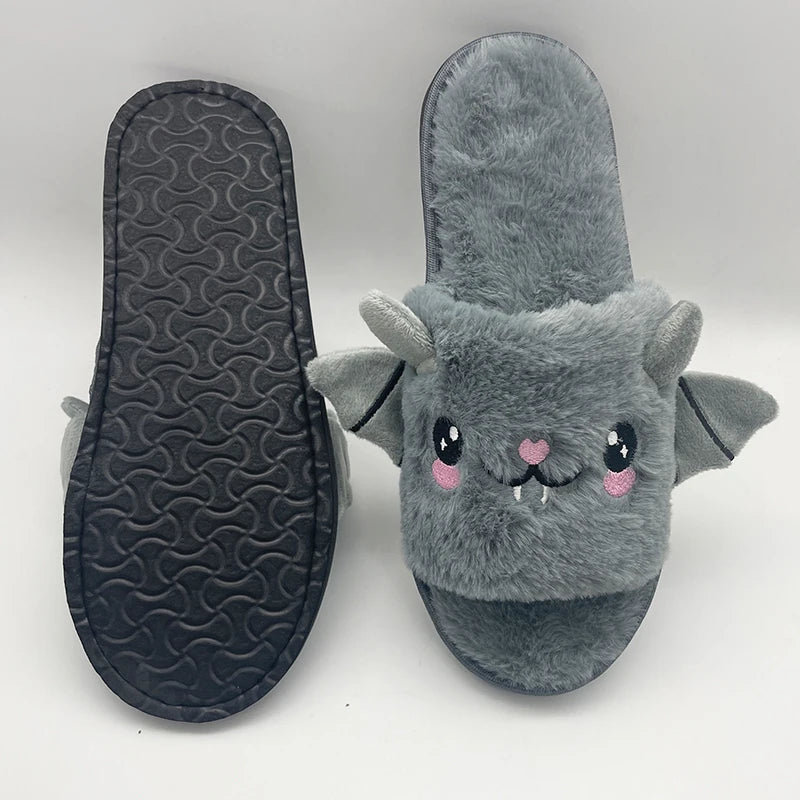 TreasuringU Halloween Kawaii Bat Plush Toys with Slippers Cute Plushie Dolls Cartoon Funny Ghost Toys Kids Birthday Gift