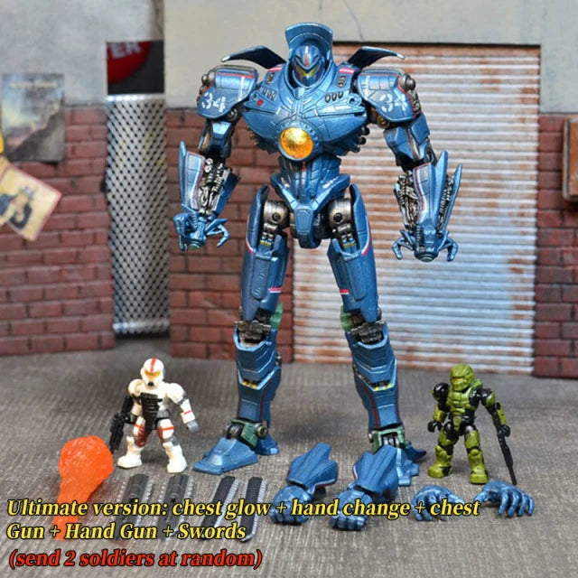 2024 New Hot Pacific Rim Mecha Model Striker Eureka Gipsy Danger Mech Action Figure Movable Joints With Led Light Toy Boys Gifts