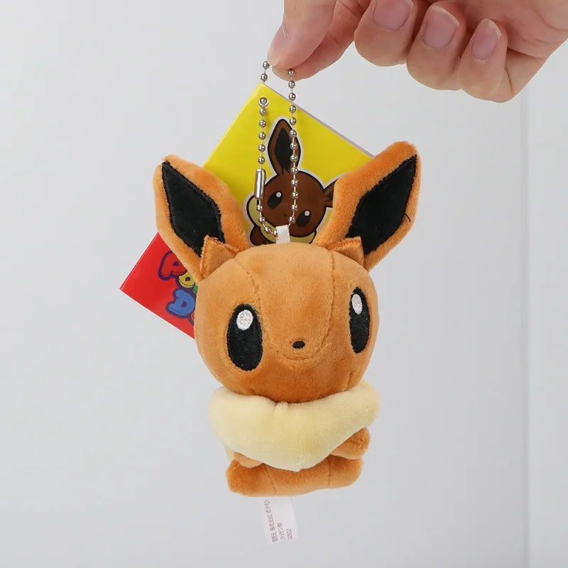 Pokemon Eevee Plush Toys Keychain Sylveon Espeon Jolteon Flareon Anime Glaceon Vaporeon Kawaii Peluche Dolls Pendants Gifts Kids